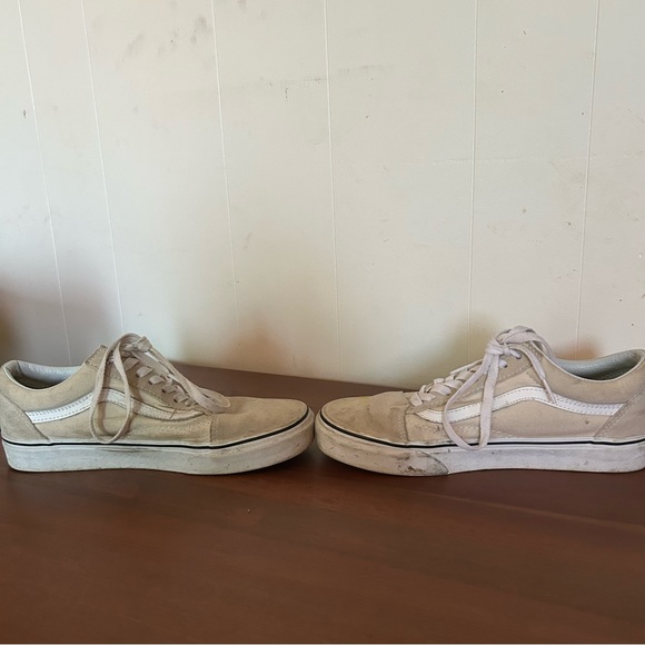 Vans Cream Old Skool Sneaker Men’s Size 7 Women’s Size 8.5 - Picture 5 of 9